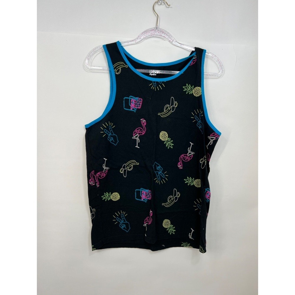 Urban Pipeline Tank Top Shirt Black Muscle Tank Cotton Blend Soft Mens Size S